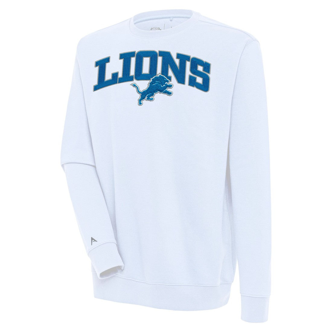 Detroit Lions Antigua Victory Chenille Pullover Sweatshirt White | NFL