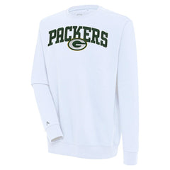 Green Bay Packers Antigua Victory Chenille Pullover Sweatshirt White | NFL