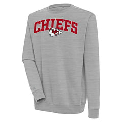 Kansas City Chiefs Antigua Victory Chenille Pullover Sweatshirt Heather Gray | NFL
