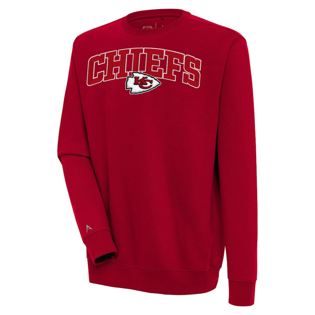 Kansas City Chiefs Antigua Victory Chenille Pullover Sweatshirt Red | NFL