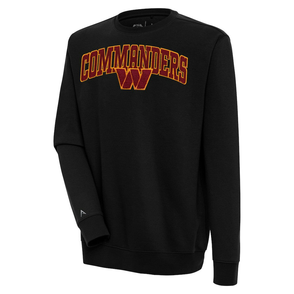 Washington Commanders Antigua Victory Chenille Pullover Sweatshirt Black | NFL