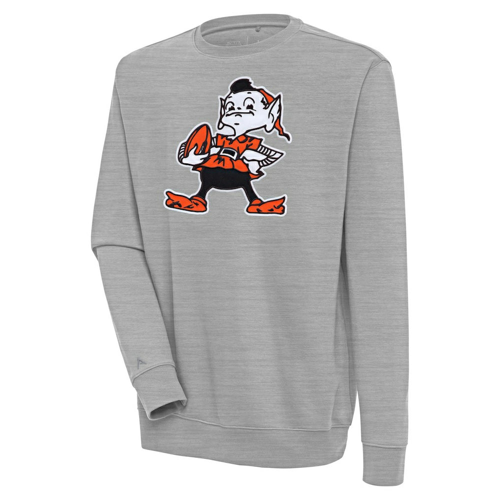 Cleveland Browns Antigua Victory Pullover Sweatshirt Heather Gray | NFL