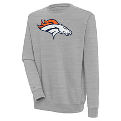 Denver Broncos Antigua Victory Pullover Sweatshirt Heather Gray | NFL