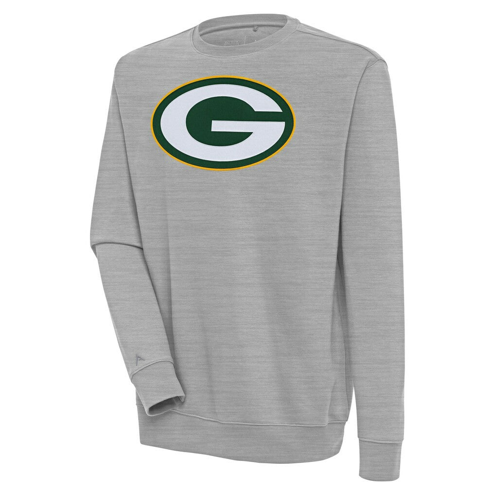 Green Bay Packers Antigua Victory Pullover Sweatshirt Heather Gray | NFL