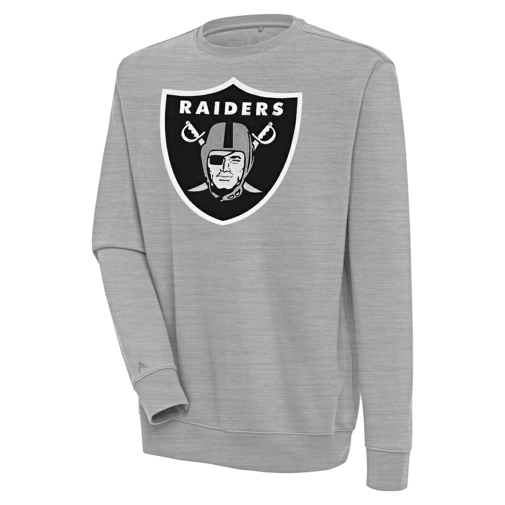 Las Vegas Raiders Antigua Victory Pullover Sweatshirt Heather Gray | NFL