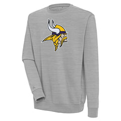 Minnesota Vikings Antigua Victory Pullover Sweatshirt Heather Gray | NFL