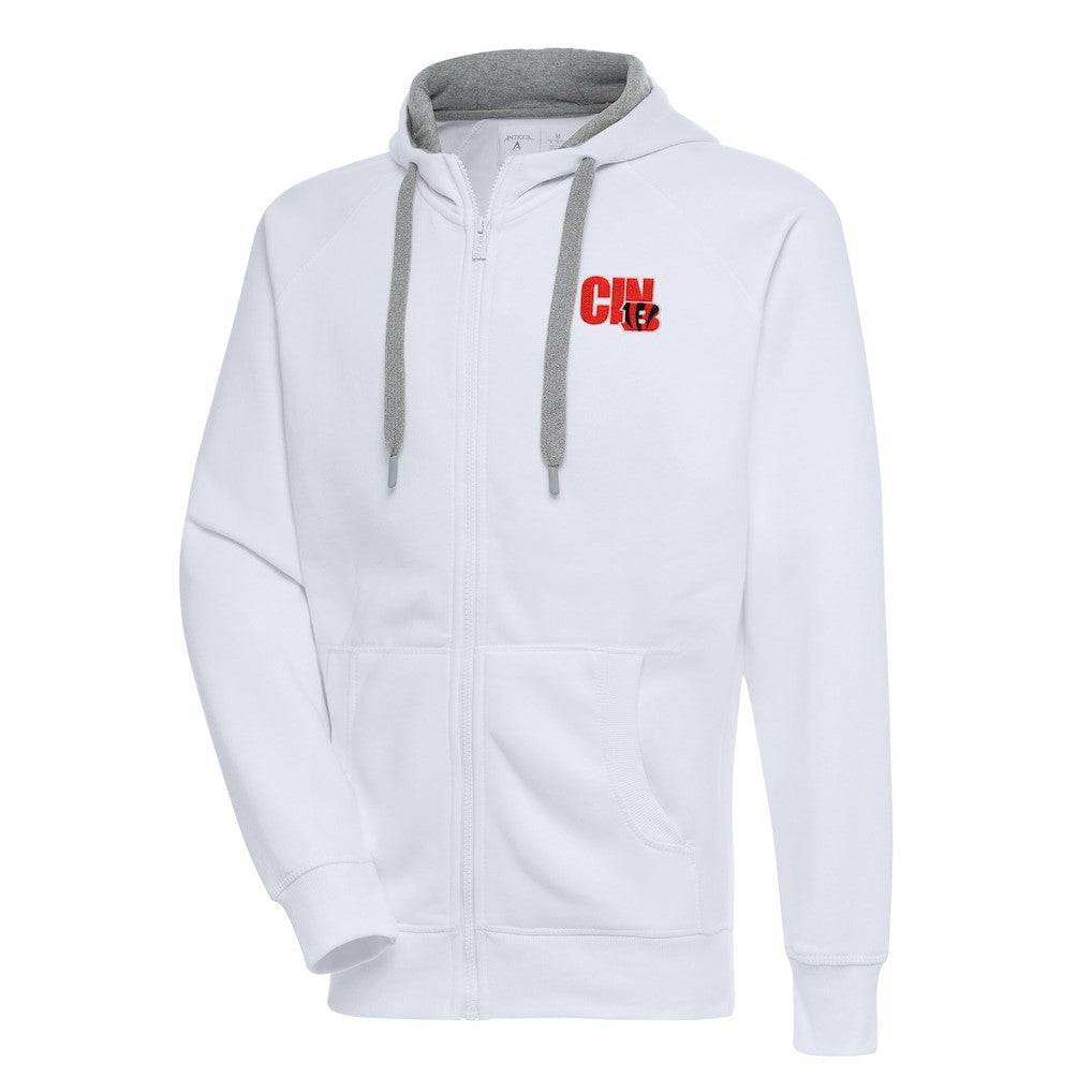 Cincinnati Bengals Antigua Victory Full-Zip Hoodie White | NFL
