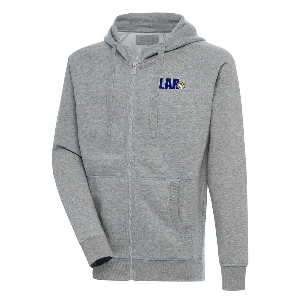 Los Angeles Rams Antigua Victory Full-Zip Hoodie Heather Gray | NFL