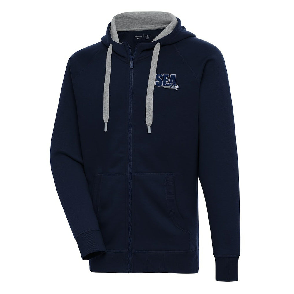 Seattle Seahawks Antigua Victory Full-Zip Hoodie College Navy | NFL