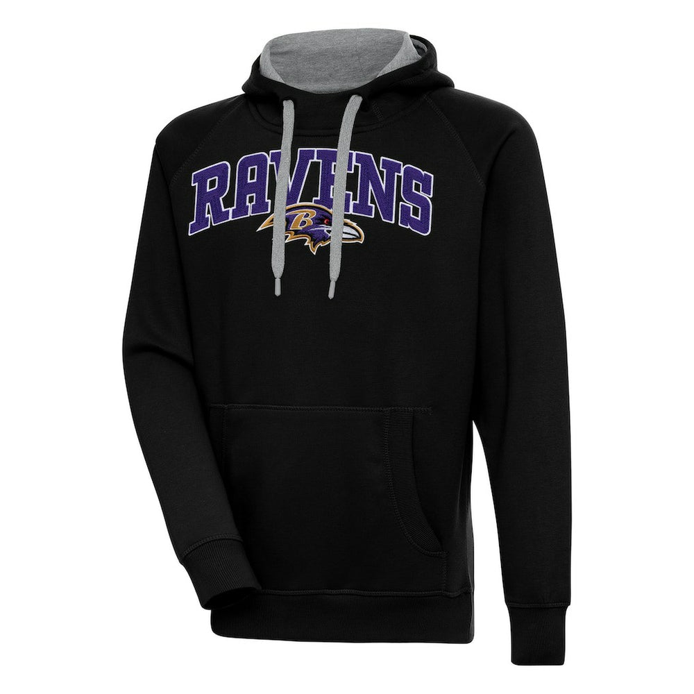 Baltimore Ravens Antigua Victory Pullover Hoodie Black | NFL