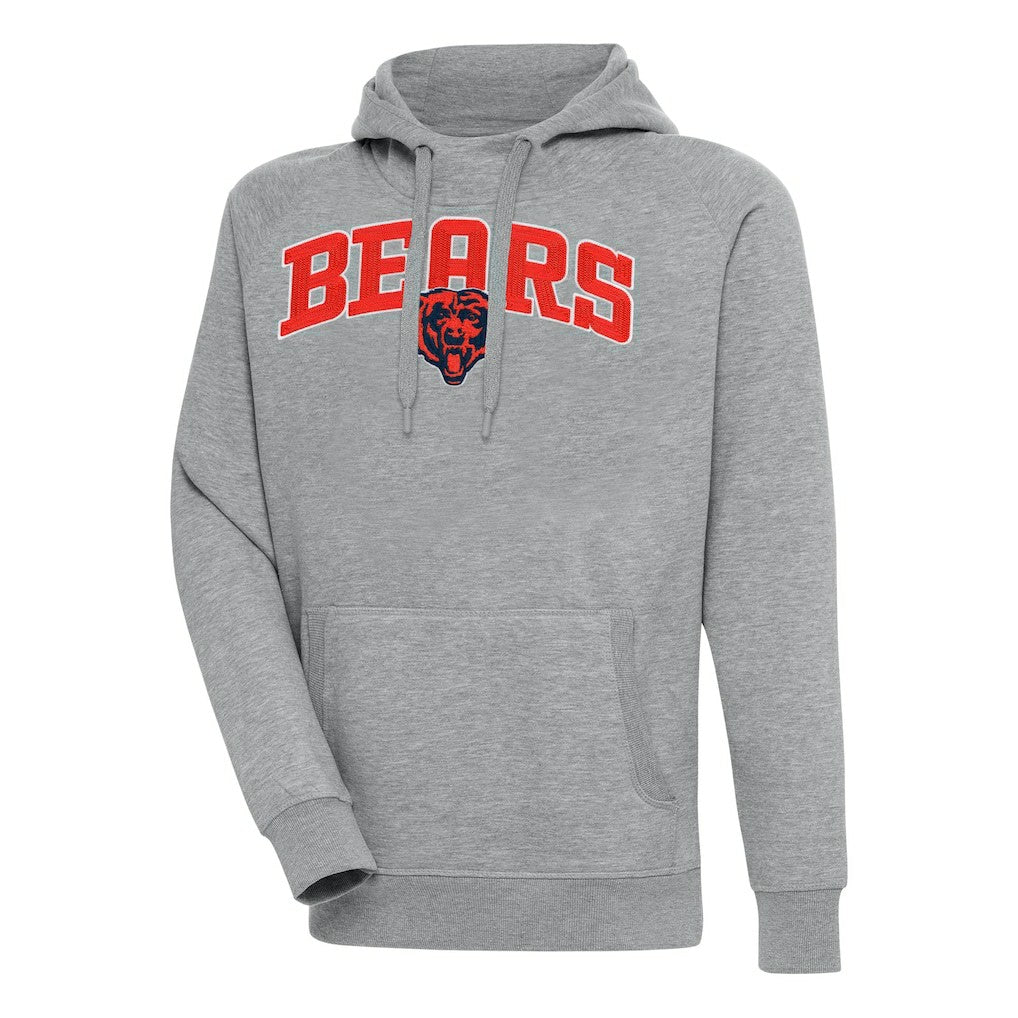 Chicago Bears Antigua Victory Pullover Hoodie Heather Gray | NFL