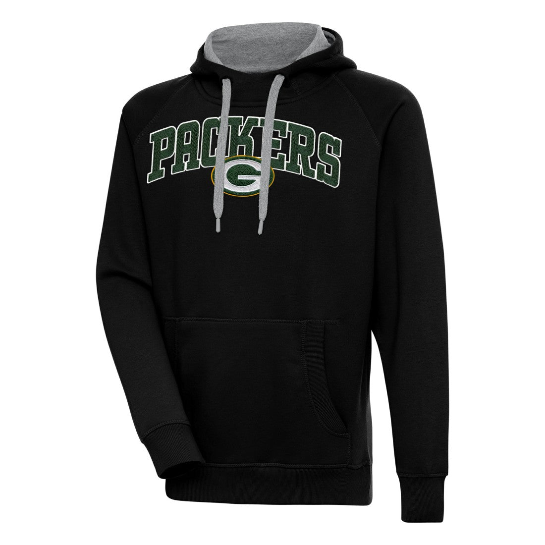 Green Bay Packers Antigua Victory Pullover Hoodie Black | NFL