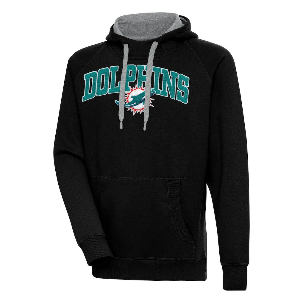 Miami Dolphins Antigua Victory Pullover Hoodie Black | NFL