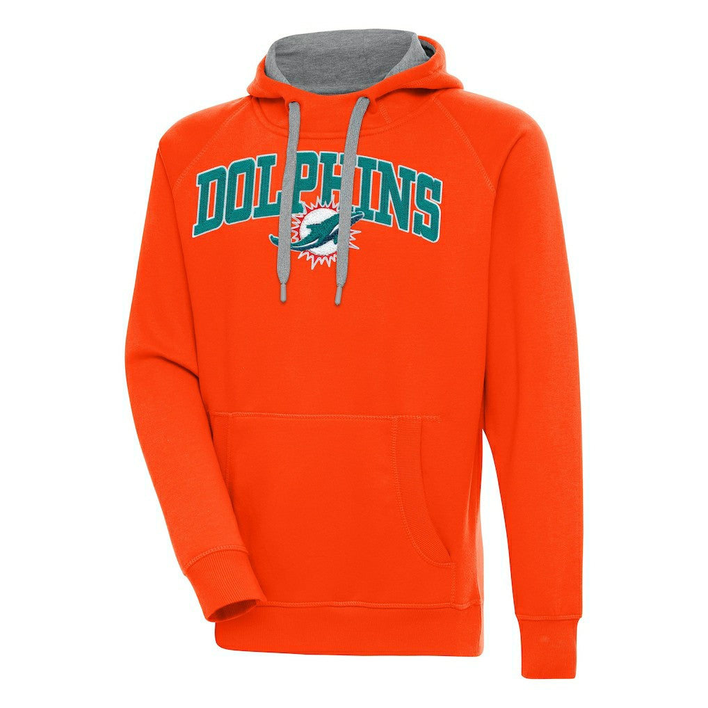 Miami Dolphins Antigua Victory Pullover Hoodie Orange | NFL