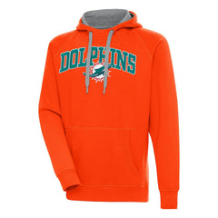 Miami Dolphins Antigua Victory Pullover Hoodie Orange | NFL