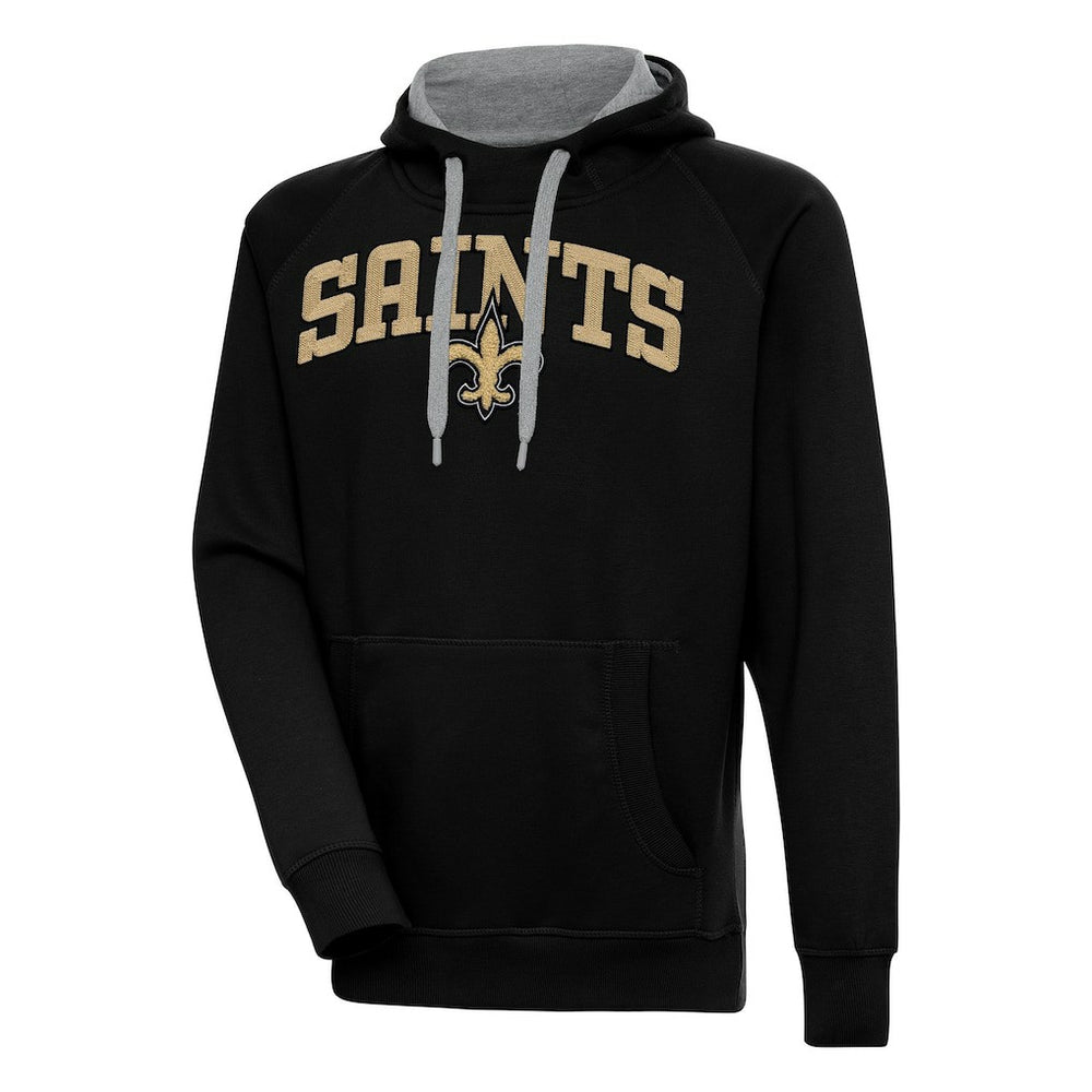 New Orleans Saints Antigua Victory Pullover Hoodie Black | NFL