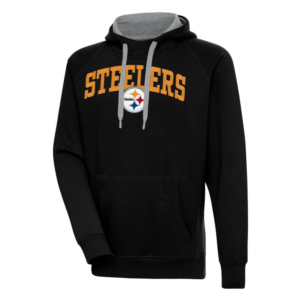 Pittsburgh Steelers Antigua Victory Pullover Hoodie Black | NFL