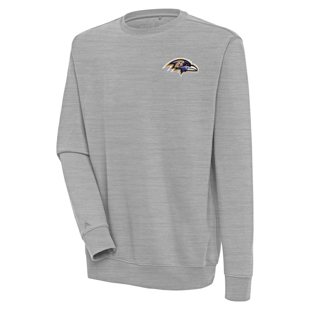 Baltimore Ravens Antigua Victory Pullover Sweatshirt Heather Gray | NFL