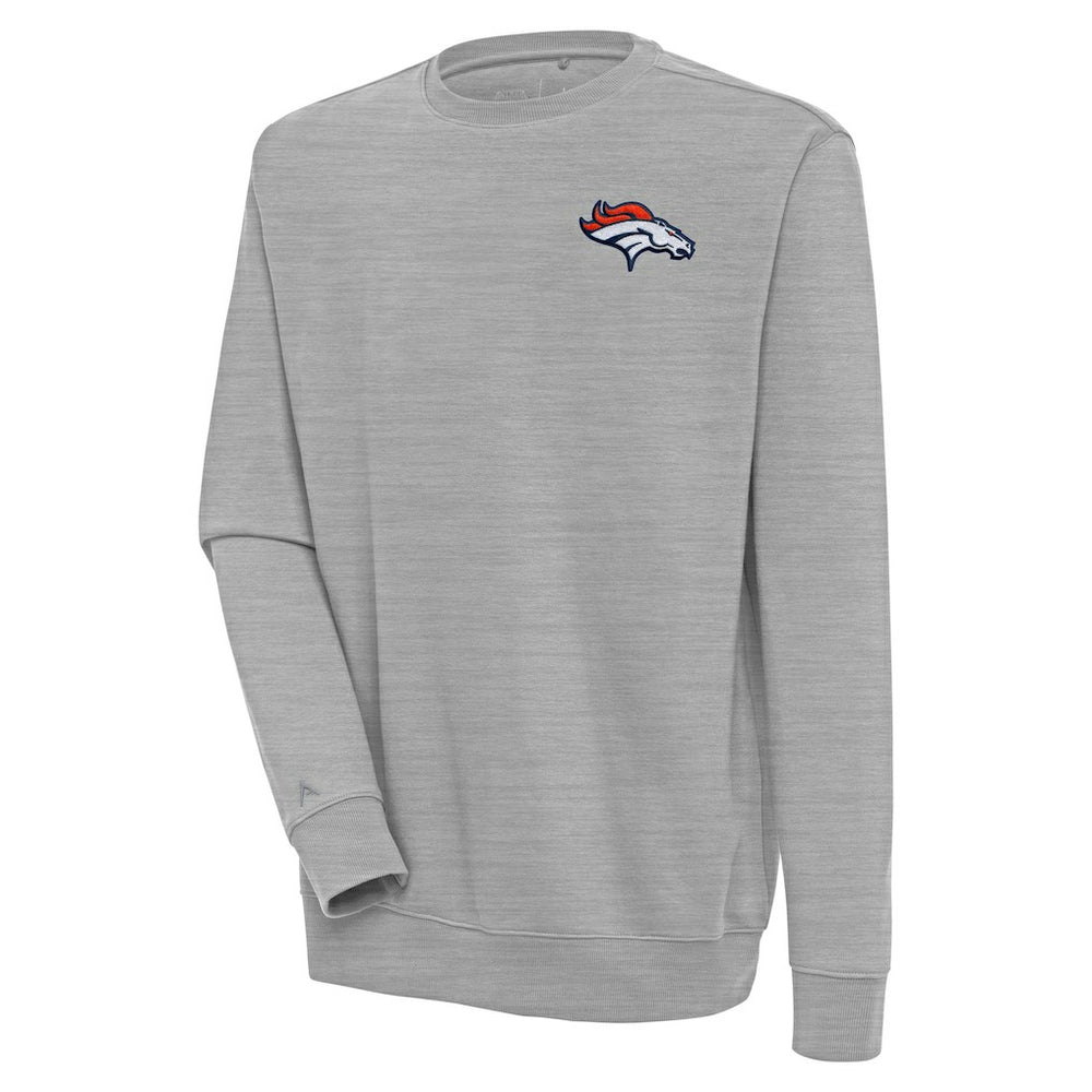 Denver Broncos Antigua Victory Pullover Sweatshirt Heather Gray | NFL