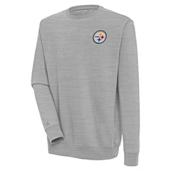 Pittsburgh Steelers Antigua Victory Pullover Sweatshirt Heather Gray | NFL