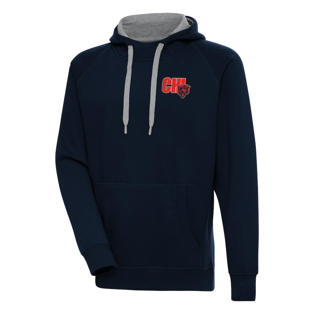 Chicago Bears Antigua Victory Pullover Hoodie Navy | NFL