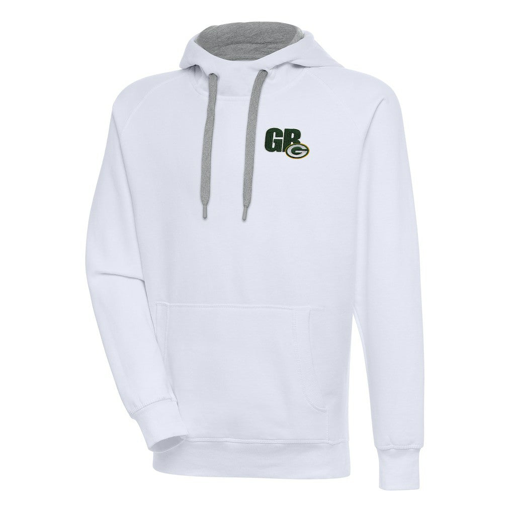 Green Bay Packers Antigua Victory Pullover Hoodie White | NFL