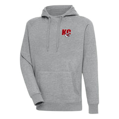 Kansas City Chiefs Antigua Victory Pullover Hoodie Heather Gray | NFL