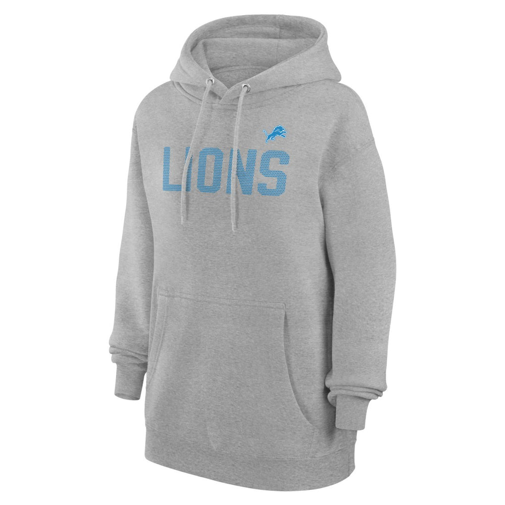 Detroit Lions G-III 4Her by Carl Banks Women's Dot Print Pullover Hoodie Heather Gray | NFL