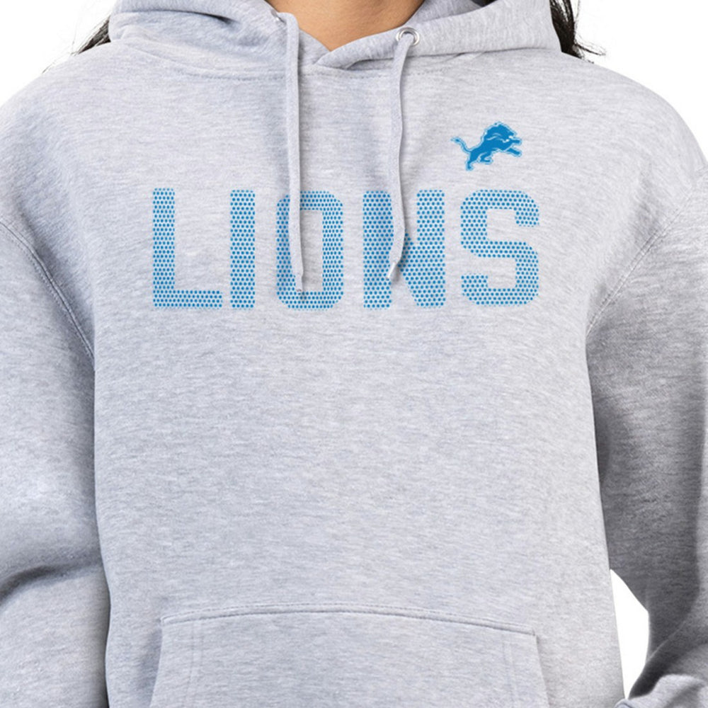Detroit Lions G-III 4Her by Carl Banks Women's Dot Print Pullover Hoodie Heather Gray | NFL