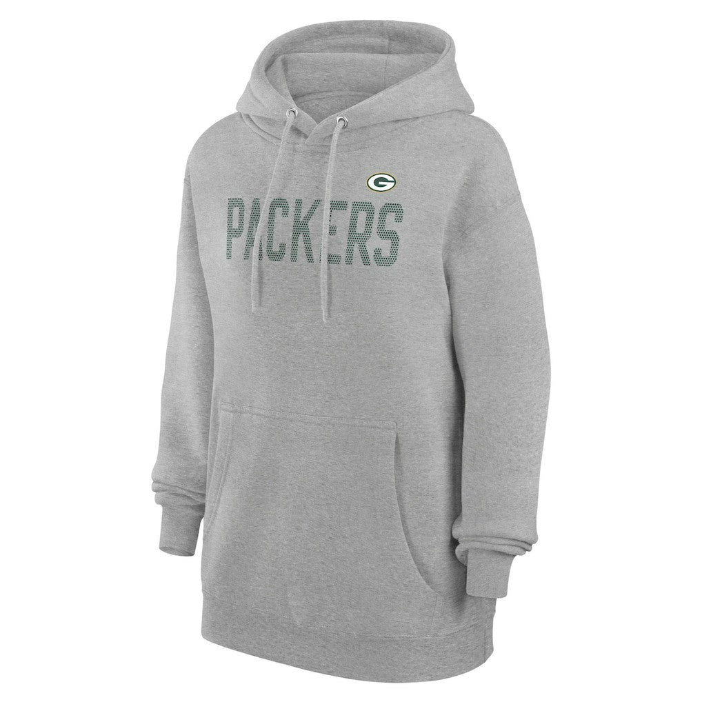 Green Bay Packers G-III 4Her by Carl Banks Women's Dot Print Pullover Hoodie Heather Gray | NFL