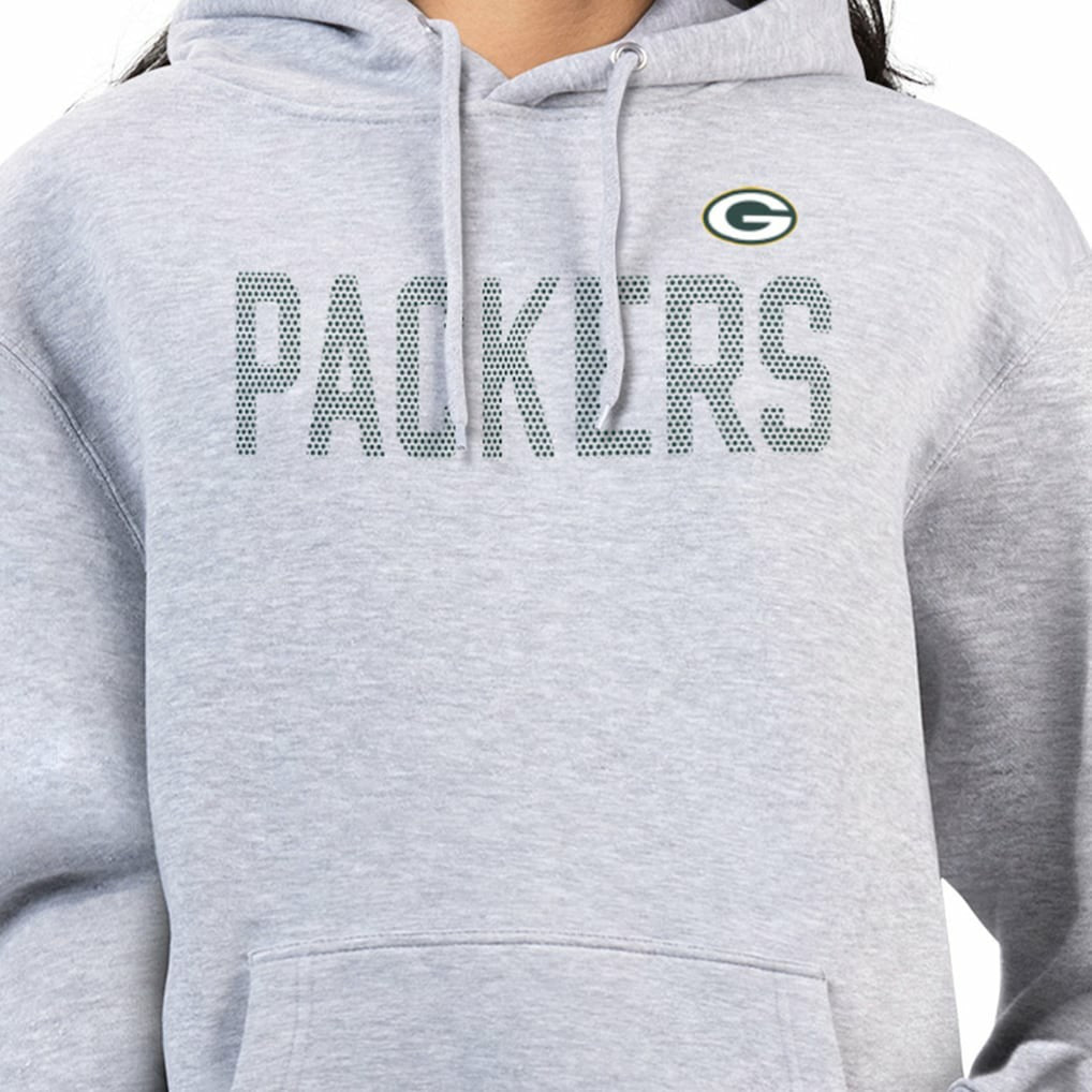 Green Bay Packers G-III 4Her by Carl Banks Women's Dot Print Pullover Hoodie Heather Gray | NFL
