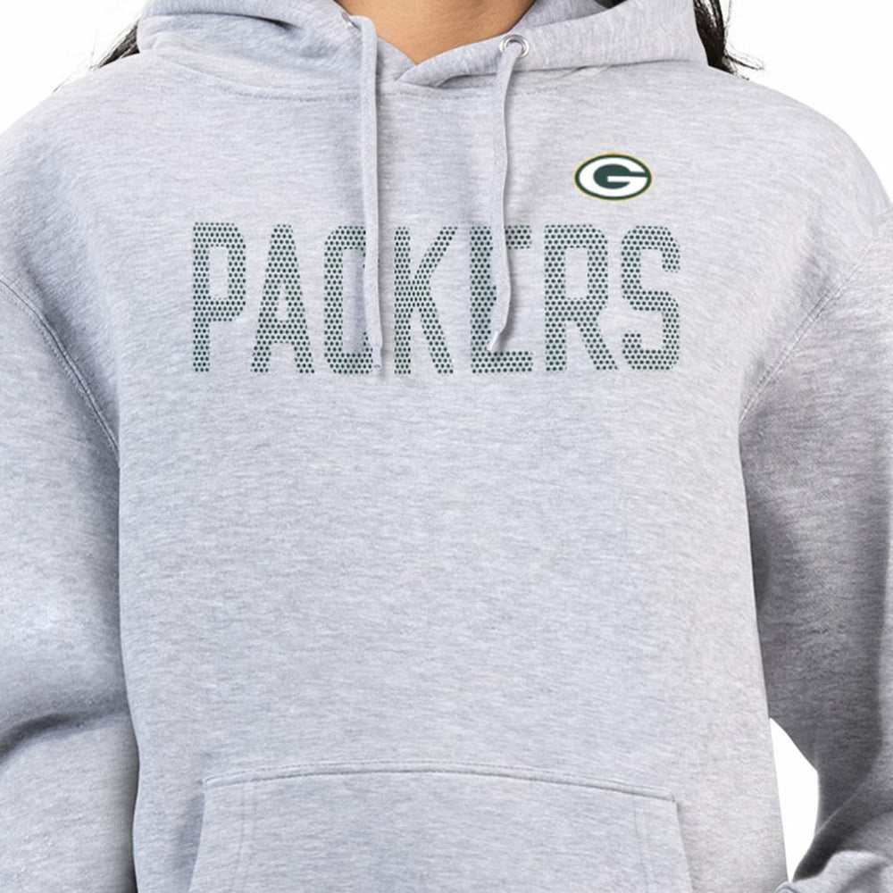 Green Bay Packers G-III 4Her by Carl Banks Women's Dot Print Pullover Hoodie Heather Gray | NFL