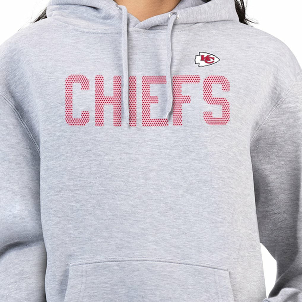 Kansas City Chiefs G-III 4Her by Carl Banks Women's Dot Print Pullover Hoodie Heather Gray | NFL