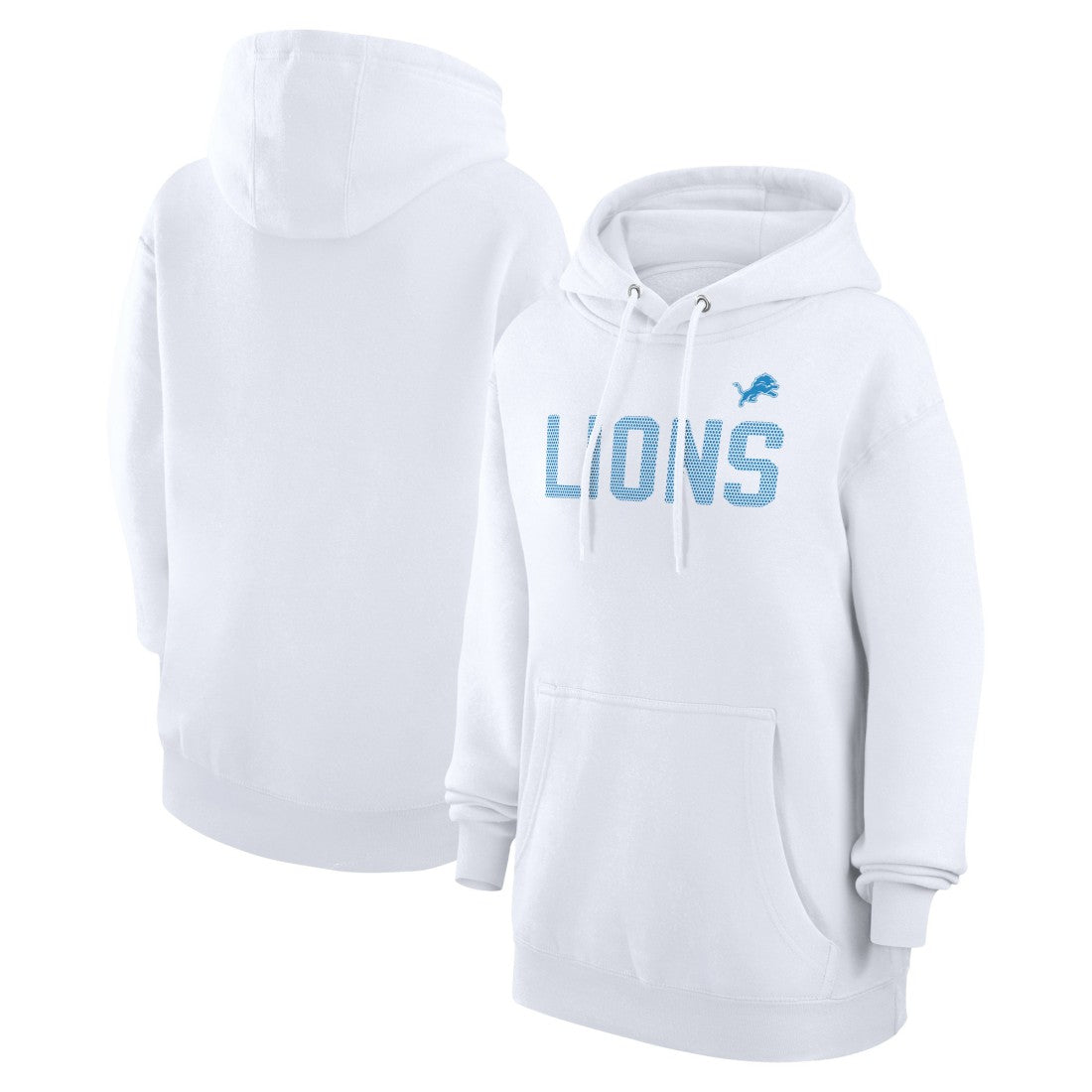 Detroit Lions G-III 4Her by Carl Banks Women's Dot Print Pullover Hoodie White | NFL