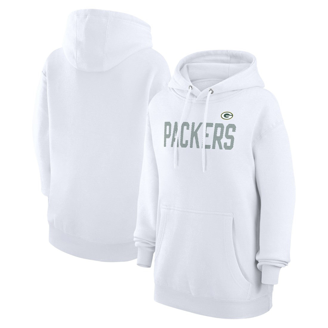 Green Bay Packers G-III 4Her by Carl Banks Women's Dot Print Pullover Hoodie White | NFL