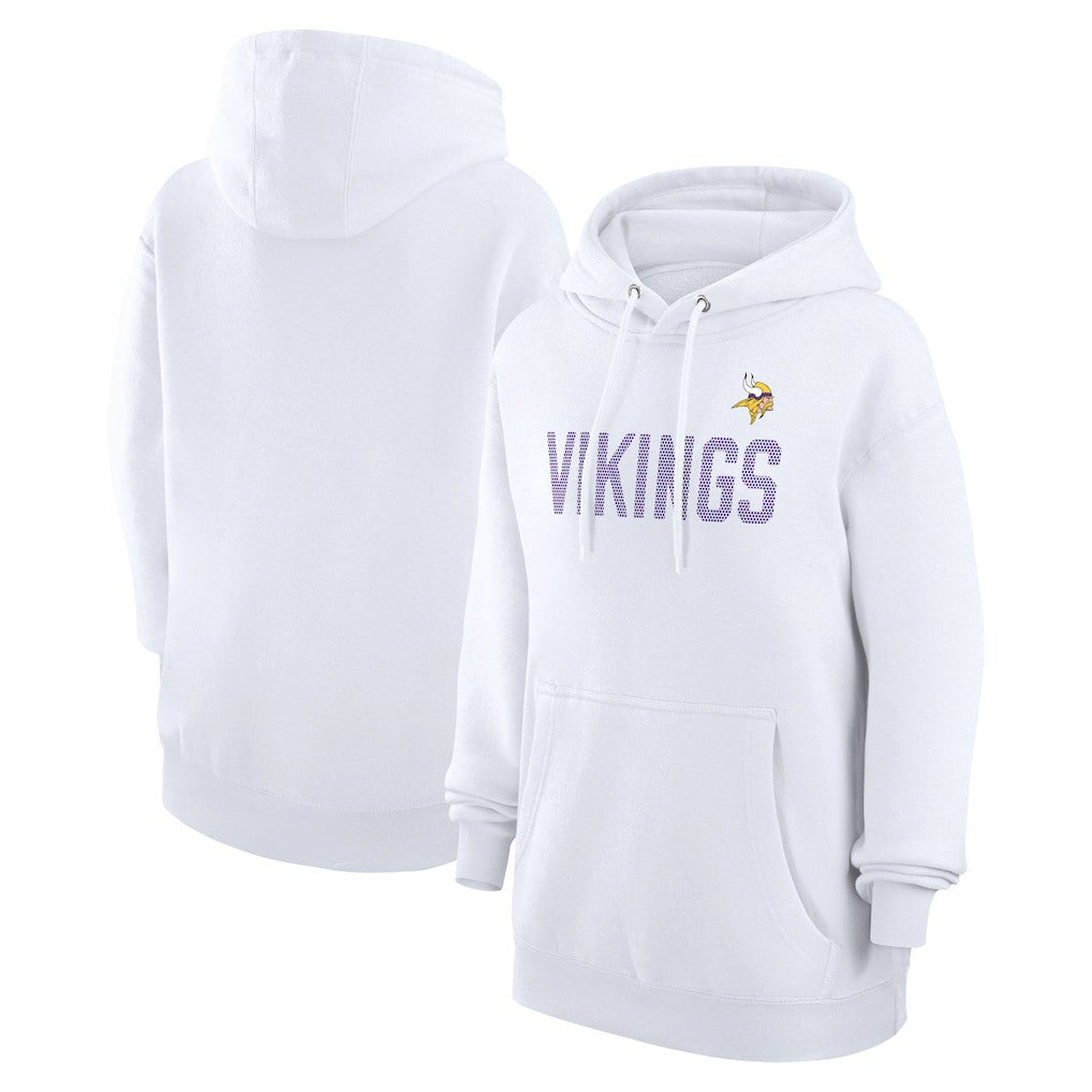 Minnesota Vikings G-III 4Her by Carl Banks Women's Dot Print Pullover Hoodie White | NFL