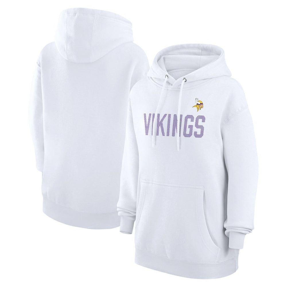 Minnesota Vikings G-III 4Her by Carl Banks Women's Dot Print Pullover Hoodie White | NFL