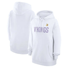 Minnesota Vikings G-III 4Her by Carl Banks Women's Dot Print Pullover Hoodie White | NFL