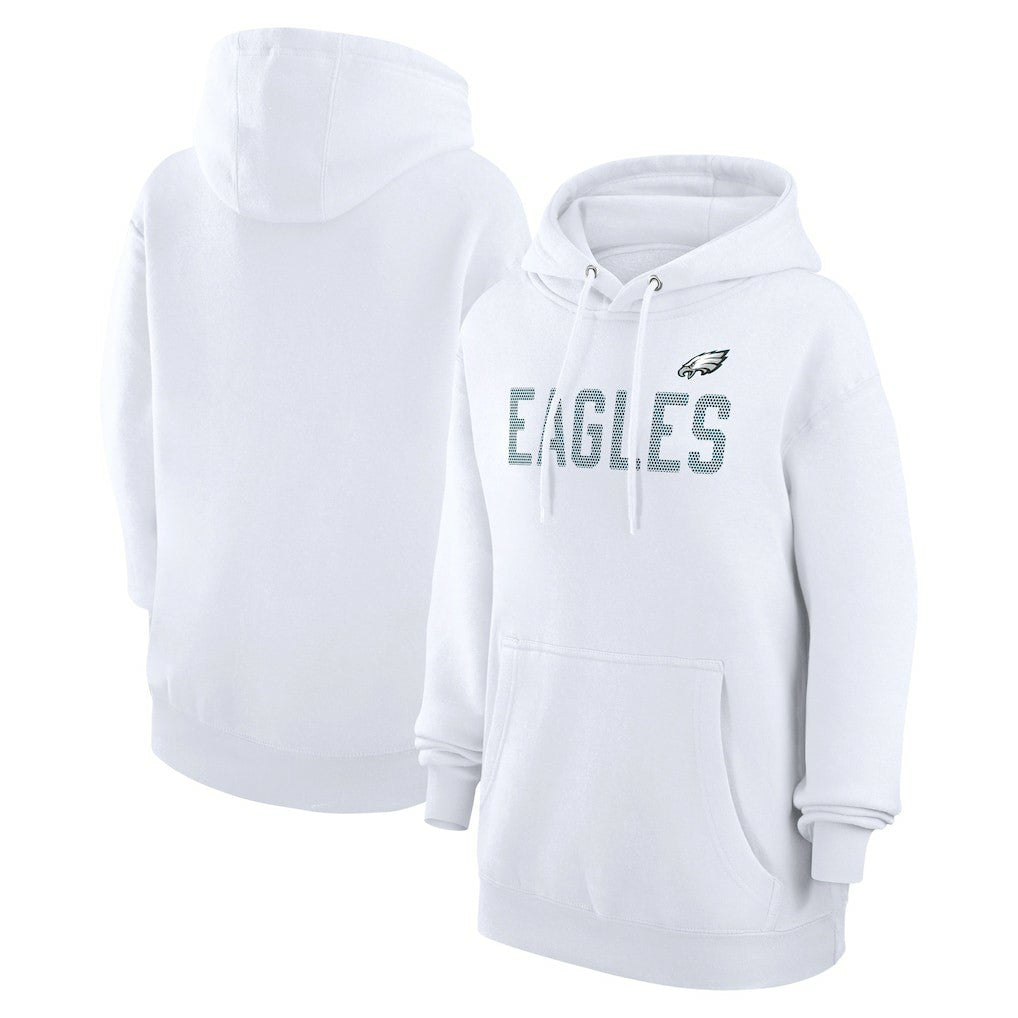 Philadelphia Eagles G-III 4Her by Carl Banks Women's Dot Print Pullover Hoodie White | NFL