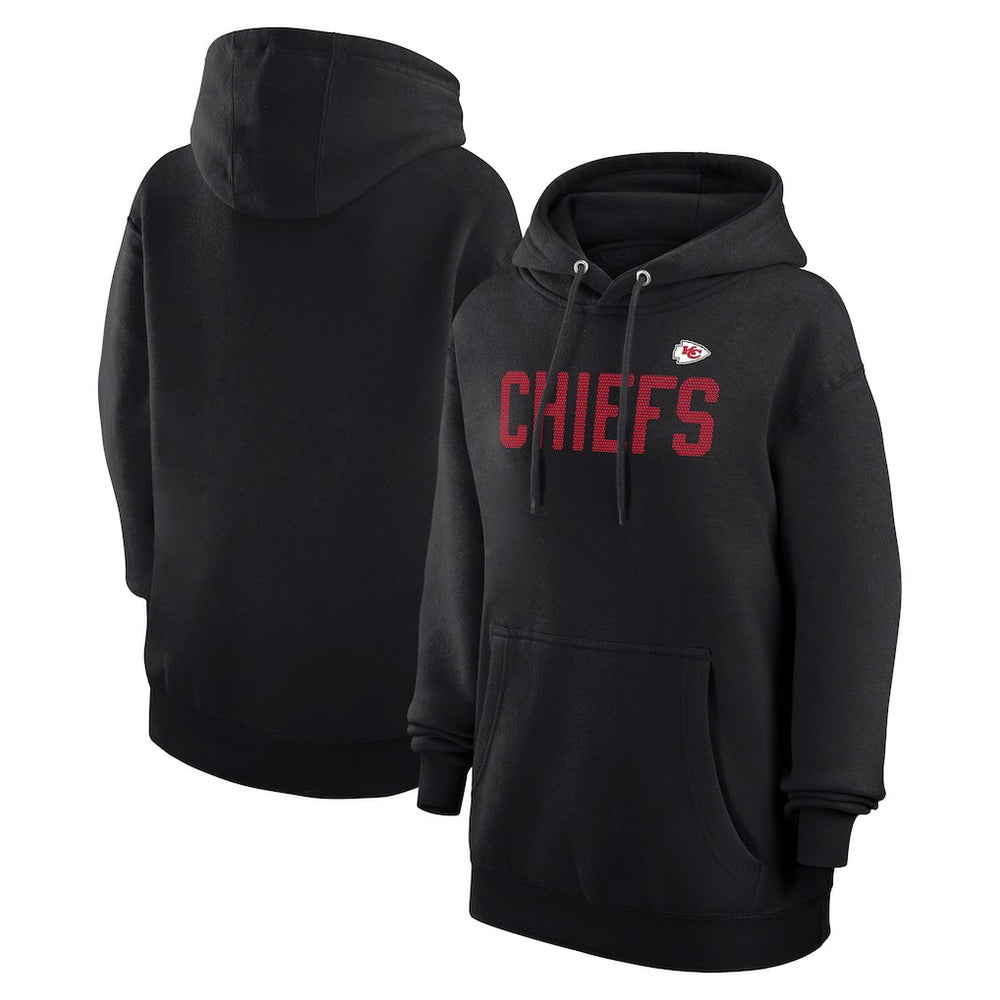 Kansas City Chiefs G-III 4Her by Carl Banks Women's Dot Print Pullover Hoodie Black | NFL