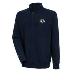 Nashville Predators Antigua Victory Quarter-Zip Pullover Top - Navy - NHL