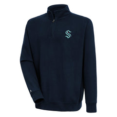 Seattle Kraken Antigua Victory Quarter-Zip Pullover Top - Navy - NHL