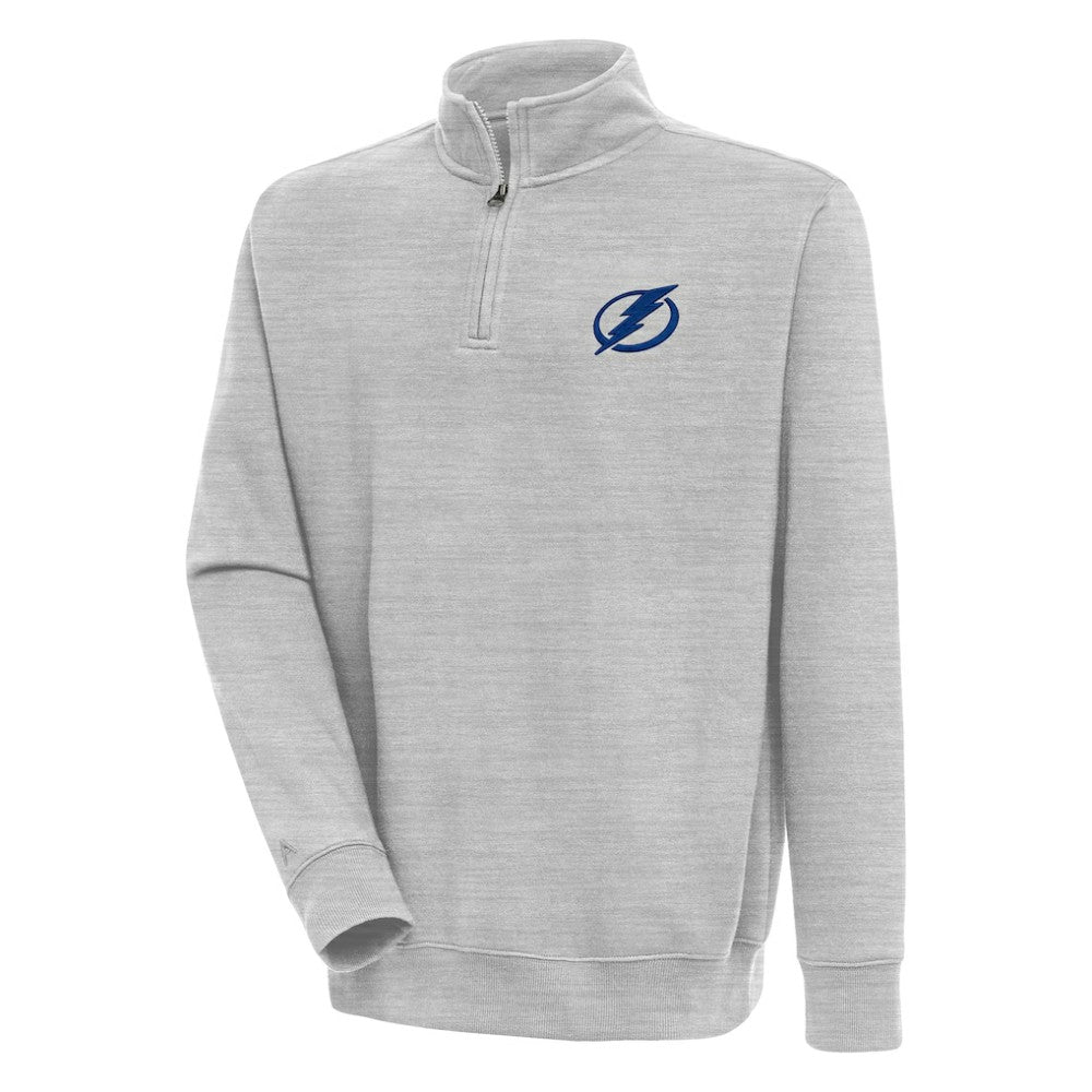 Tampa Bay Lightning Antigua Victory Quarter-Zip Pullover Top - Heather Gray - NHL