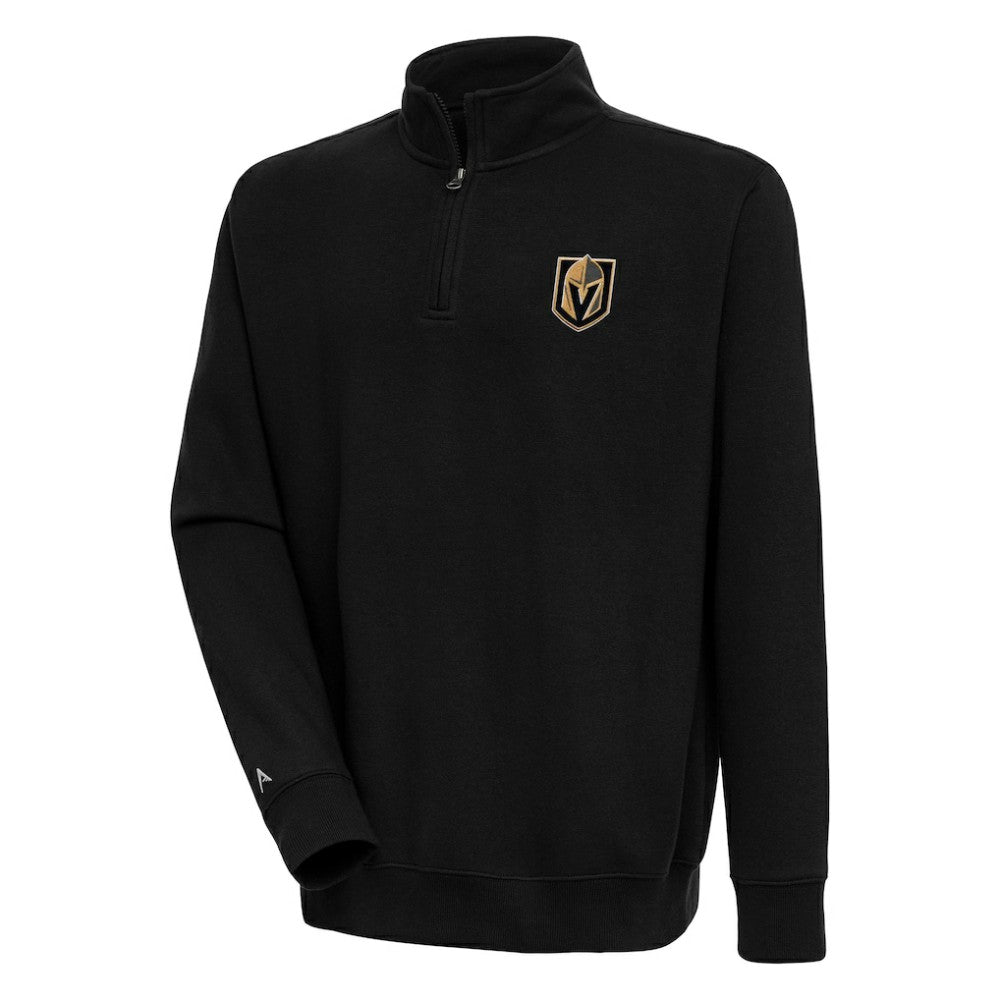 Vegas Golden Knights Antigua Victory Quarter-Zip Pullover Top - Black - NHL