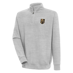 Vegas Golden Knights Antigua Victory Quarter-Zip Pullover Top - Heather Gray - NHL
