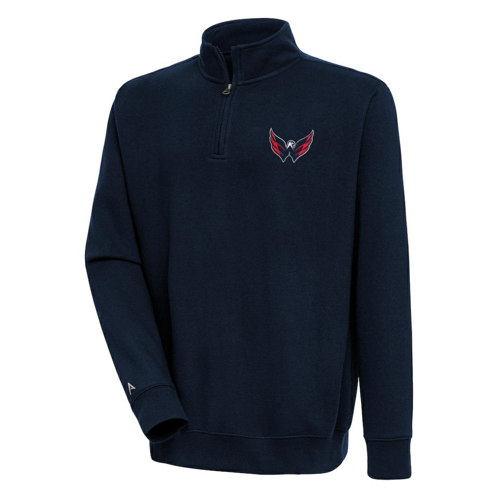 Washington Capitals Antigua Victory Quarter-Zip Pullover Top - Navy - NHL