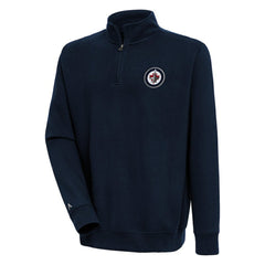 Winnipeg Jets Antigua Victory Quarter-Zip Pullover Top - Navy - NHL