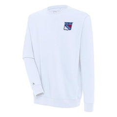New York Rangers Antigua Victory Pullover Sweatshirt - White - NHL