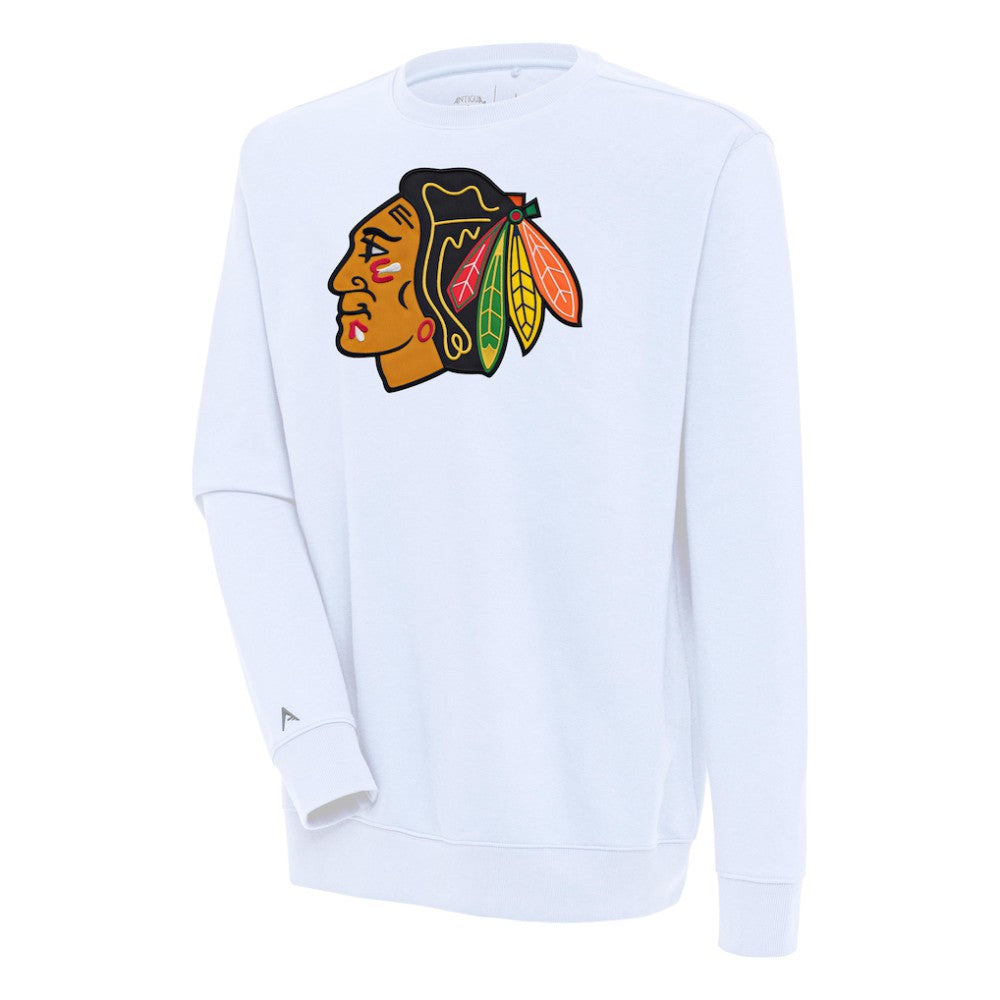 Chicago Blackhawks Antigua Victory Pullover Sweatshirt - White - NHL