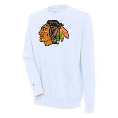 Chicago Blackhawks Antigua Victory Pullover Sweatshirt - White - NHL